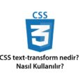 css text-transform nedir